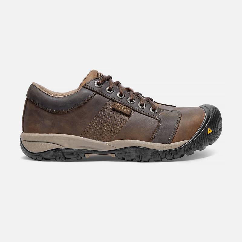 Keen La Conner ESD Aluminum Toe Sicherheitsschuhe Herren DE-04316 Cascade Brown - Keen Herrenschuhe